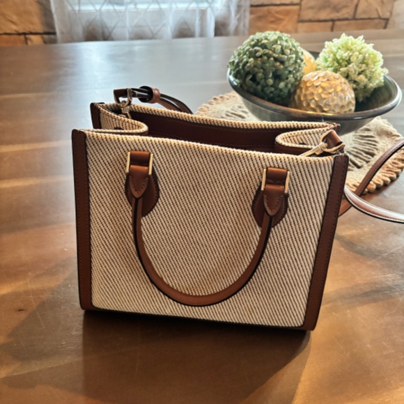 Kate Spade New York Ellie Canvas Small Tote in Warm Gingerbread - Picture 2 of 3